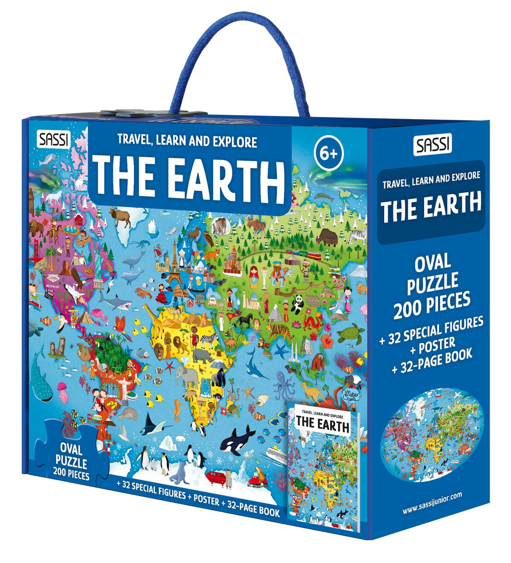 The Earth. Travel, learn and explore. Nuova ediz. Con oval puzzle. Con 32 special figures. Con Poster