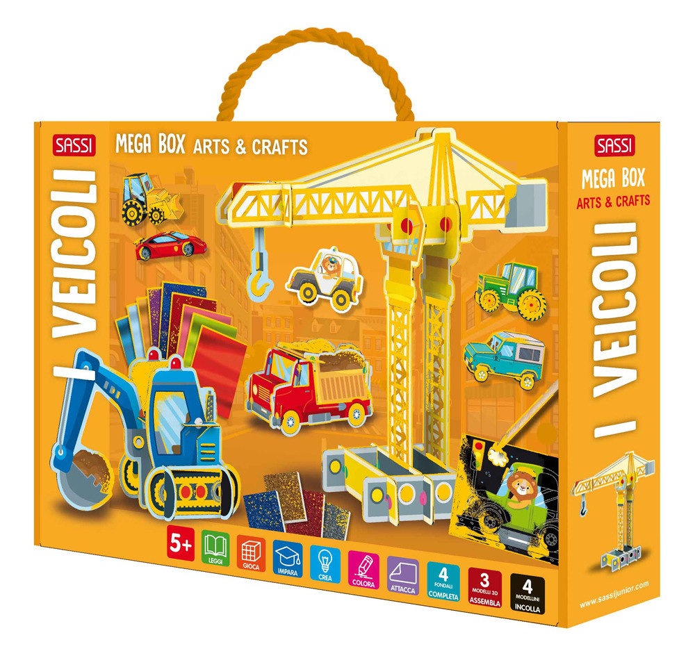 Veicoli. Mega box arts & crafts. Ediz. a colori. Con 4 fondali. Con 3 modelli 3D. Con 4 modellini