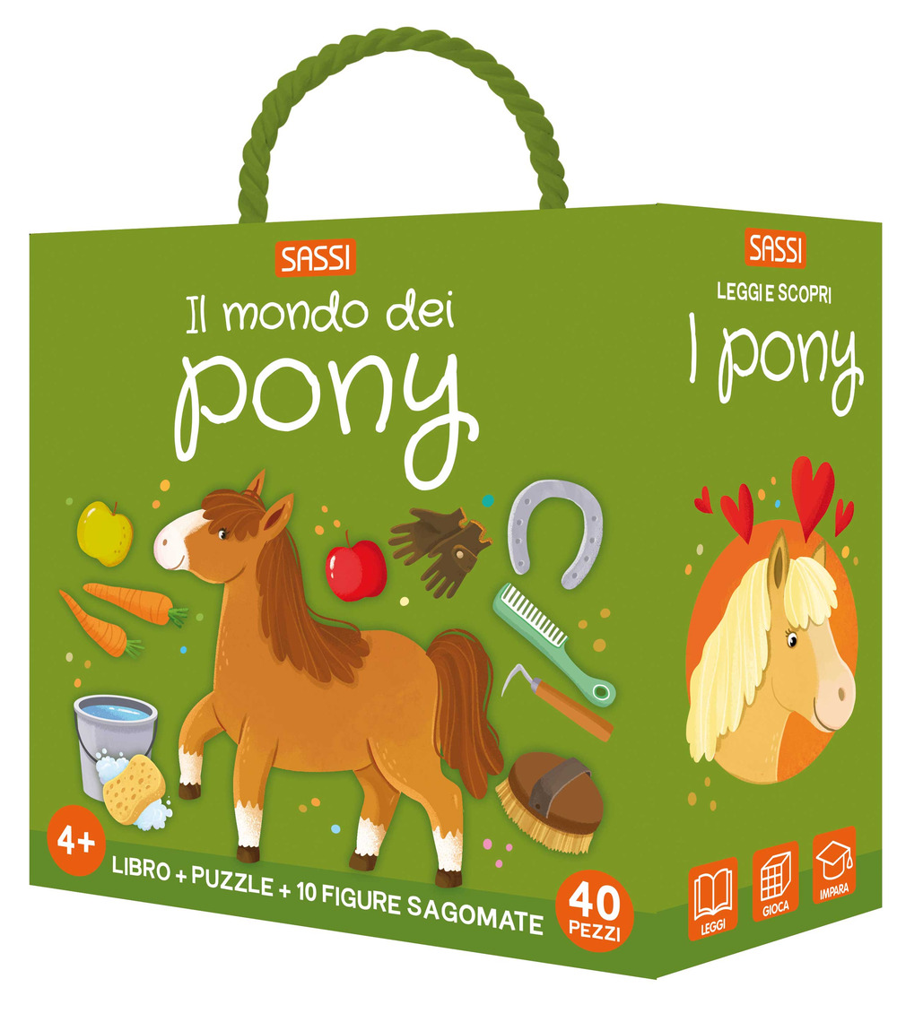 Il mondo dei pony. Q-box. Ediz. a colori. Con 10 figurine sagomate. Con puzzle