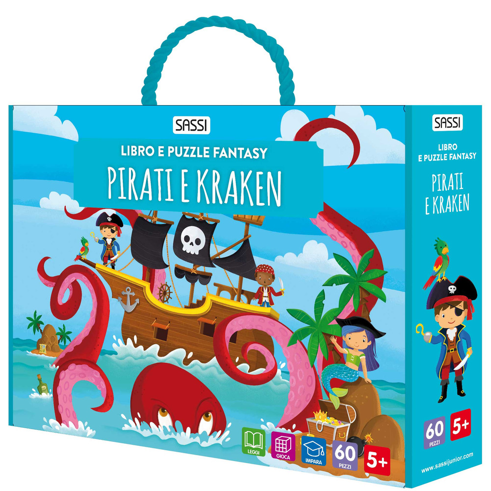 Pirati e Kraken. Libro e puzzle fantasy. Ediz. a colori. Con puzzle sagomato