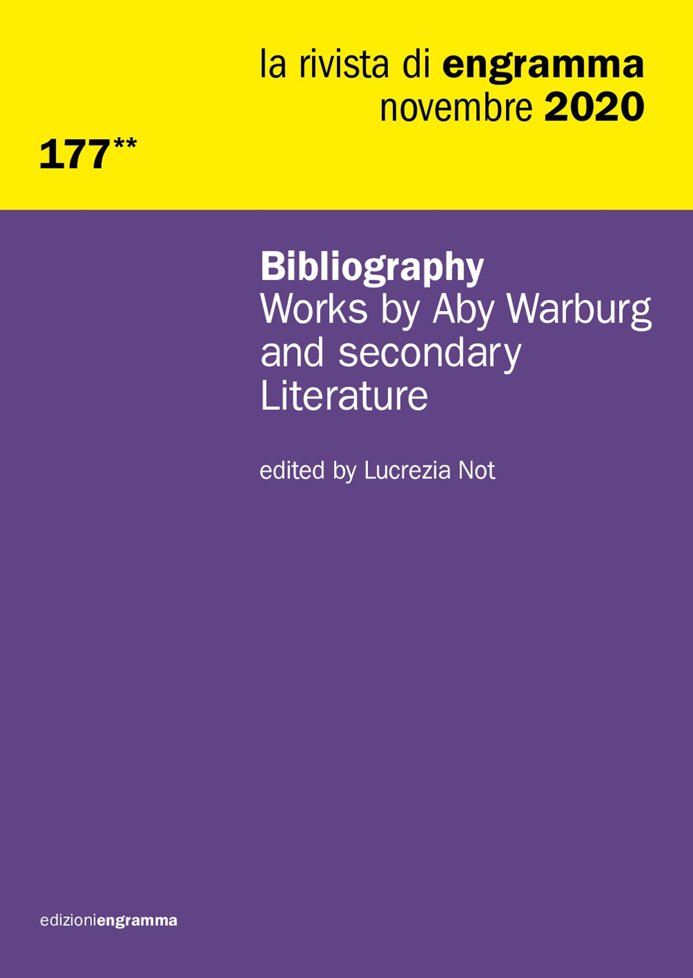 La rivista di Engramma. Vol. 177: Bibliography works by Aby Warburg and secondary literature