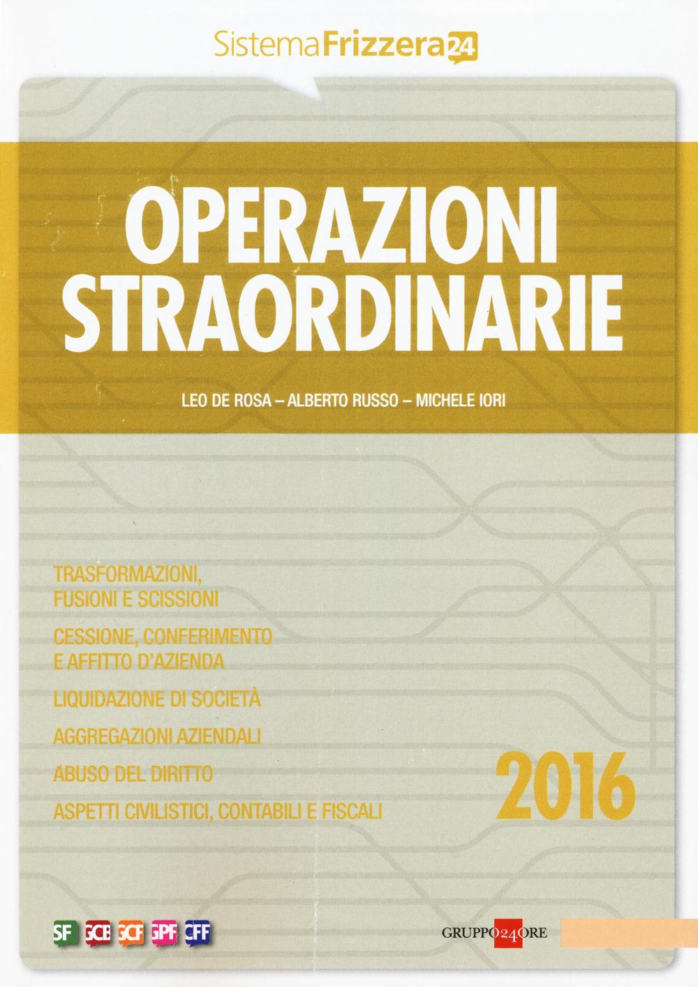 Operazioni straordinarie