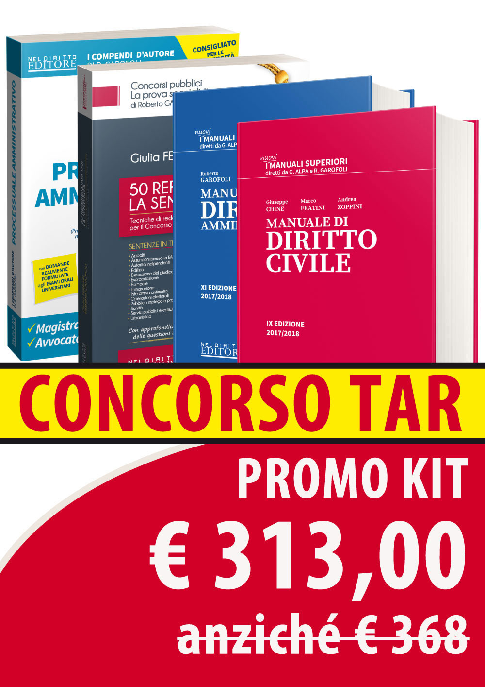 Compendio di diritto processuale amministrativo-Manuale di diritto civile-50 referendari TAR. La sentenza-Manuale di diritto amministrativo