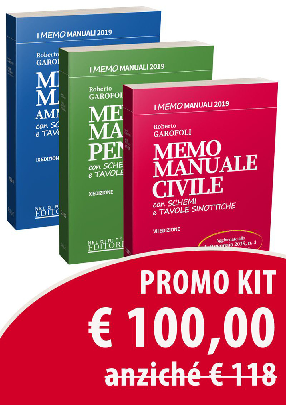 Meno manuale penale-Memo manuale amministrativo-Memo manuale civile. Con schemi e tavole sinottiche