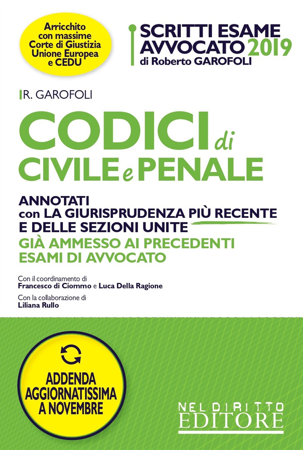 Codici di civile e penale. Annotati con la giurisprudenza più recente e delle sezioni unite. Con aggiornamento online