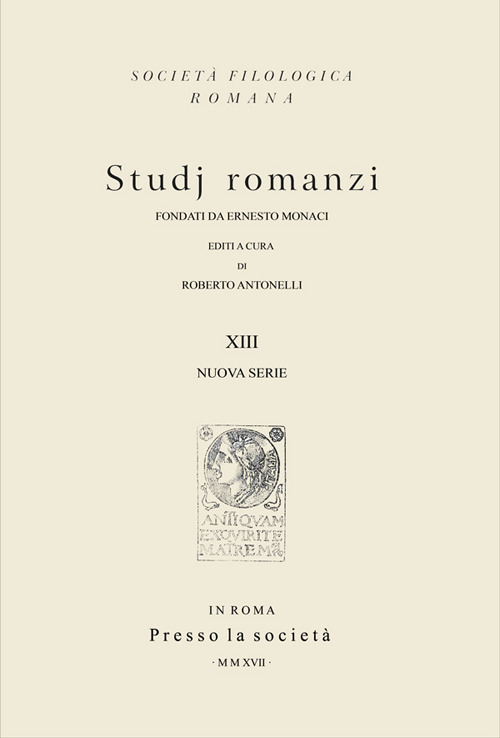 Studj romanzi. Nuova serie. Vol. 13