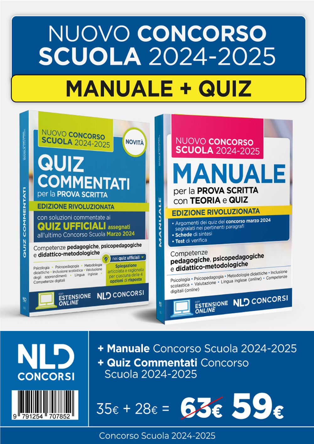 Kit Concorso scuola Manuale + Quiz commentati 2024/2025