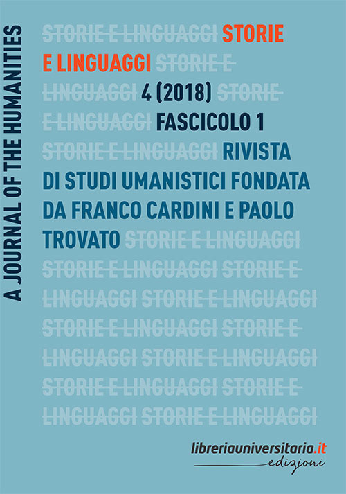 Storie e linguaggi. Rivista di studi umanistici (2018). Vol. 1
