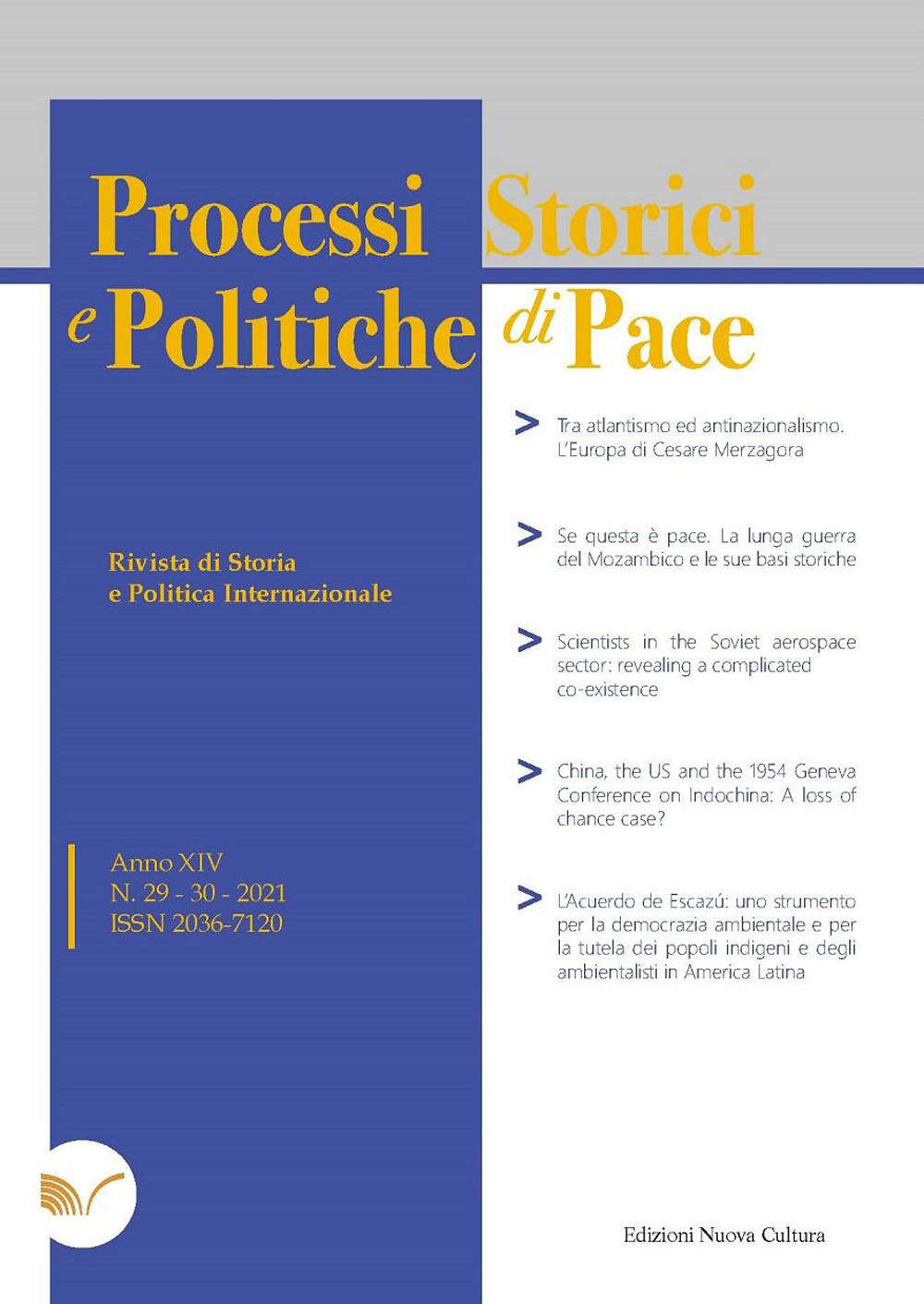 Processi storici e politiche di pace (2021). Vol. 29-30