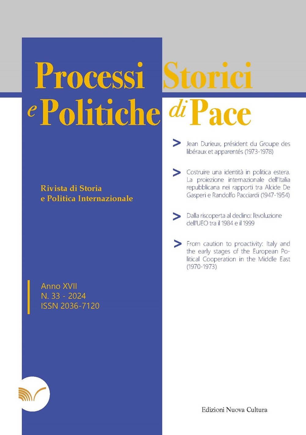 Processi storici e politiche di pace (2024). Vol. 33