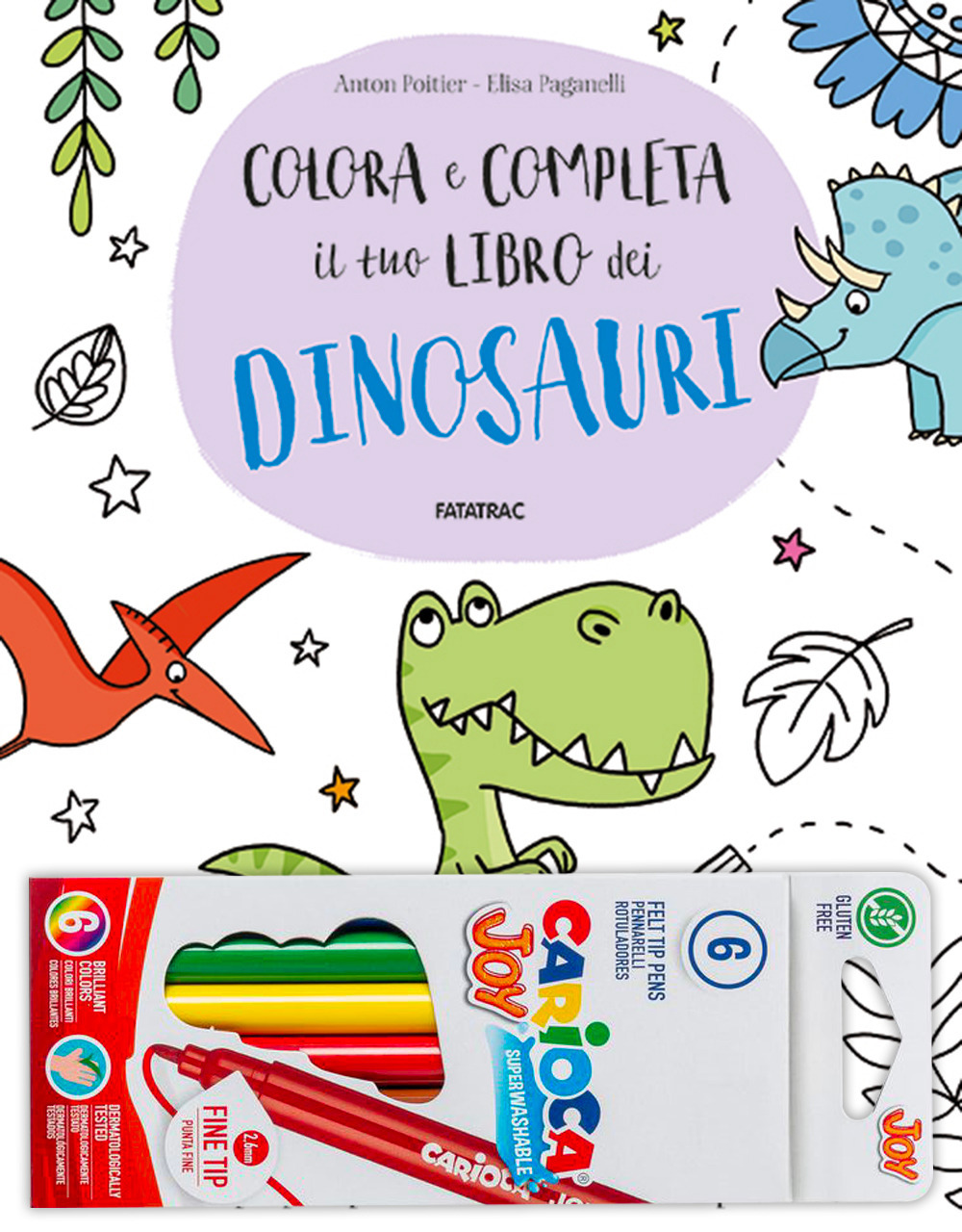 Colora e completa il tuo libro dei dinosauri