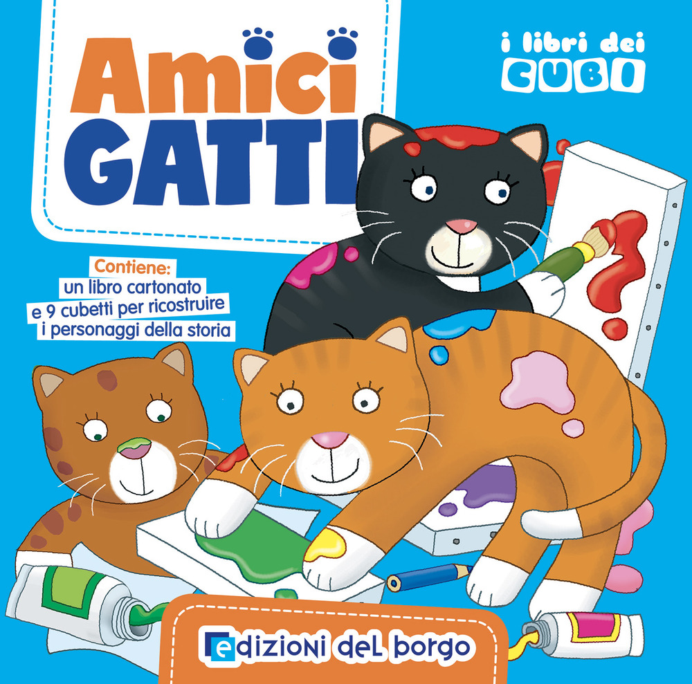 Amici gatti. I libri dei cubi. Ediz. a colori. Con 9 cubetti