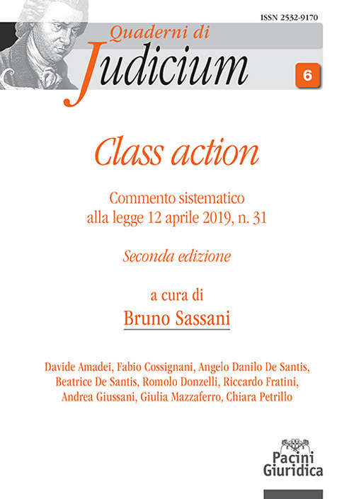 Class action. Commento sistematico alla legge 12 aprile 2019, n. 31