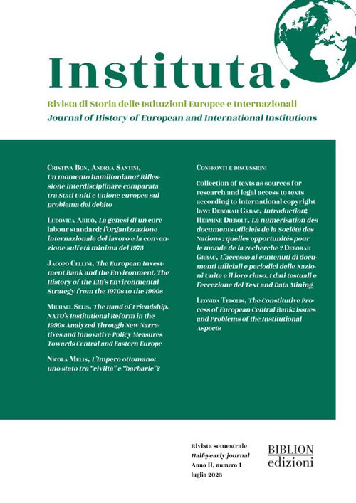 Instituta. Rivista di Storia delle istituzioni europee e internazionali (2023). Vol. 1