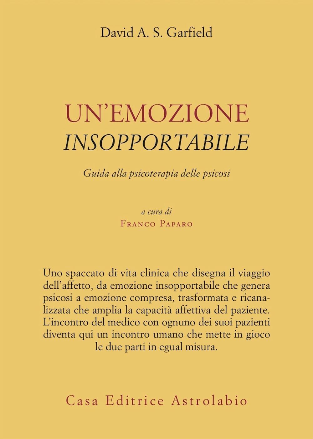 Un'emozione insopportabile. Guida alla psicoterapia delle psicosi