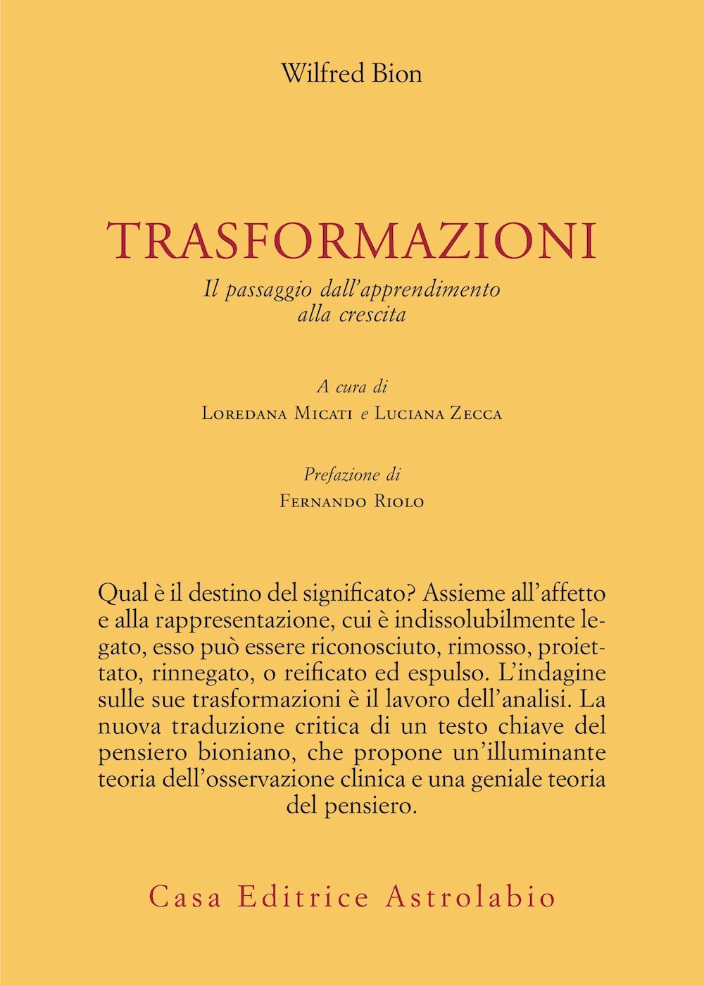 Trasformazioni. Il passaggio dall'apprendimento alla crescita