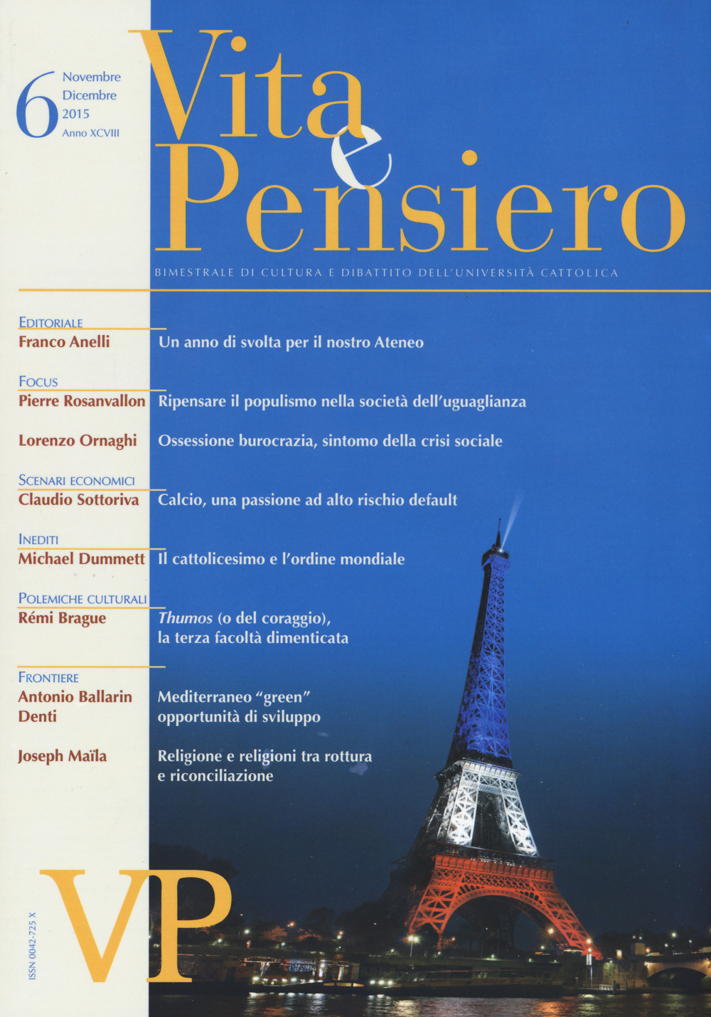 Vita e pensiero (2015). Vol. 6