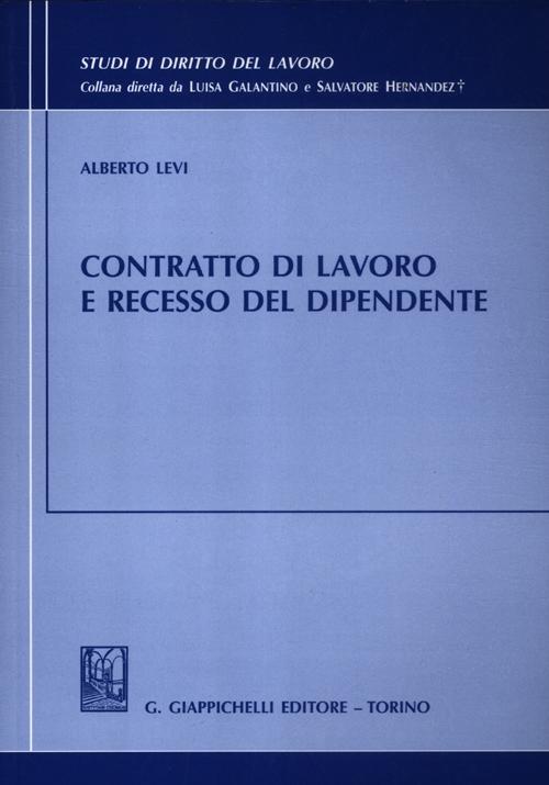 Contratto di lavoro e recesso del dipendente