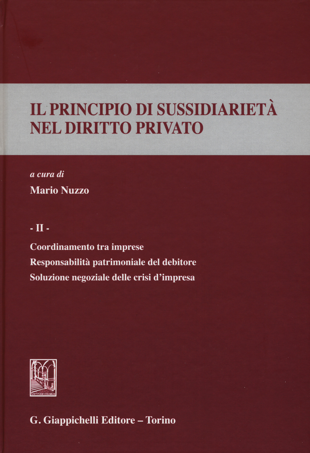 Il principio di sussidiarietà nel diritto privato. Vol. 2: Coordinamento tra imprese. Responsabilità patrimoniale del debitore. Soluzione negoziale delle crisi d'impresa