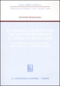 La regola contrattuale tra autonomia privata e canone di buona fede. Prospettive di diritto europeo dei contratti e di diritto interno