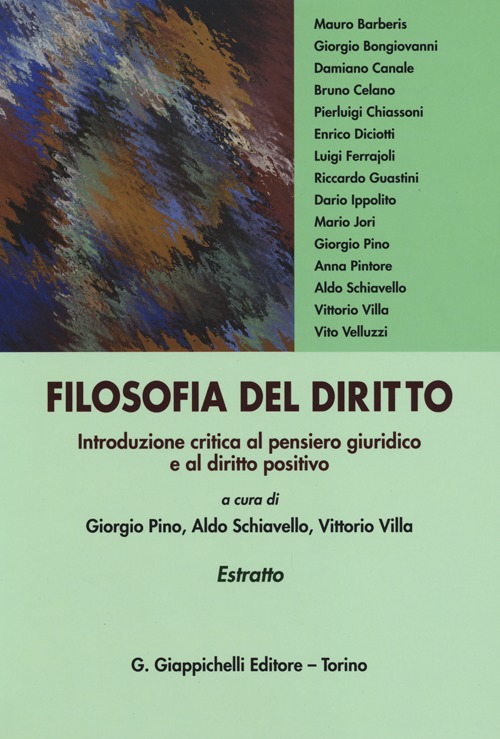 Filosofia del diritto. Introduzione critica al pensiero giuridico e al diritto positivo. Estratto