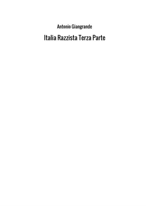 Italia razzista. Vol. 3