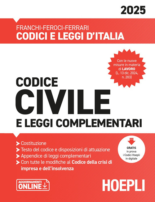 Codice civile e leggi complementari 2025