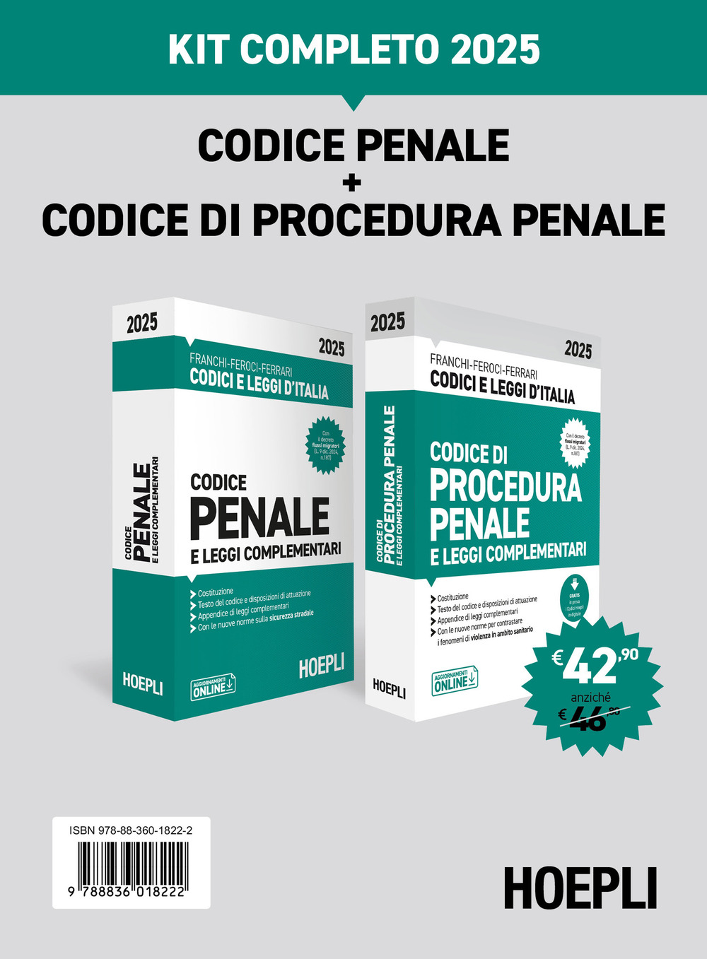 Codice penale e Codice di procedura penale 2025. Kit completo