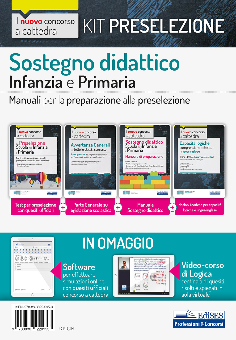 Kit preselezione concorso a cattedra per sostegno didattico Scuola Infanzia e primaria. Teoria e test per una preparazione completa alla prova preselettiva. Con Contenuto digitale per accesso online