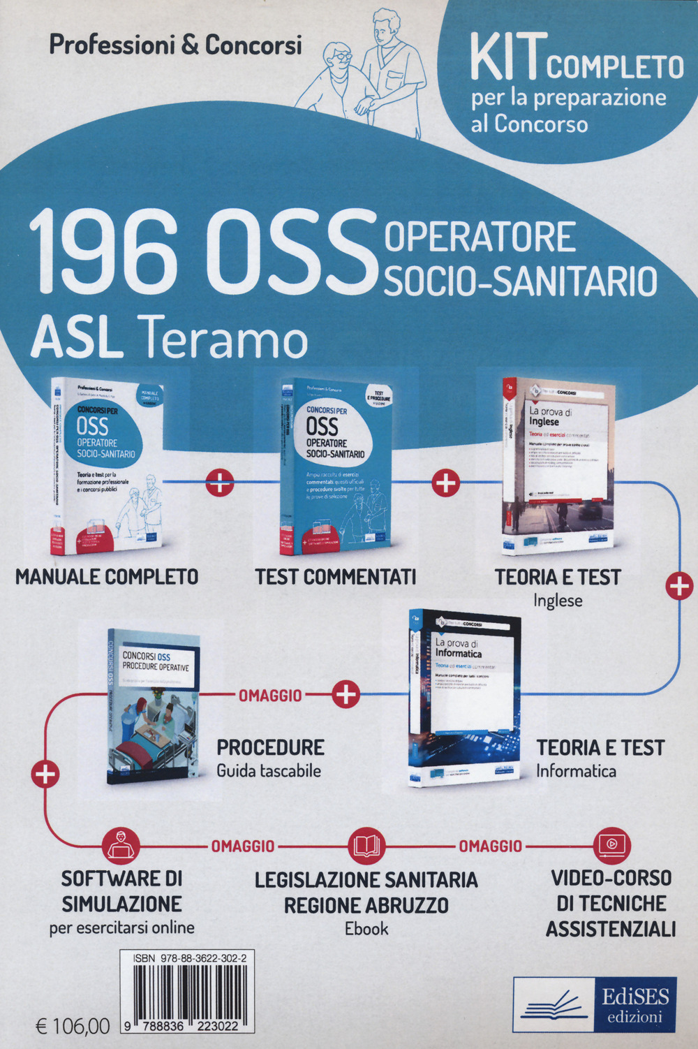 Kit concorso 196 OSS ASL Teramo. Con e-book. Con software di simulazione. Con videocorso