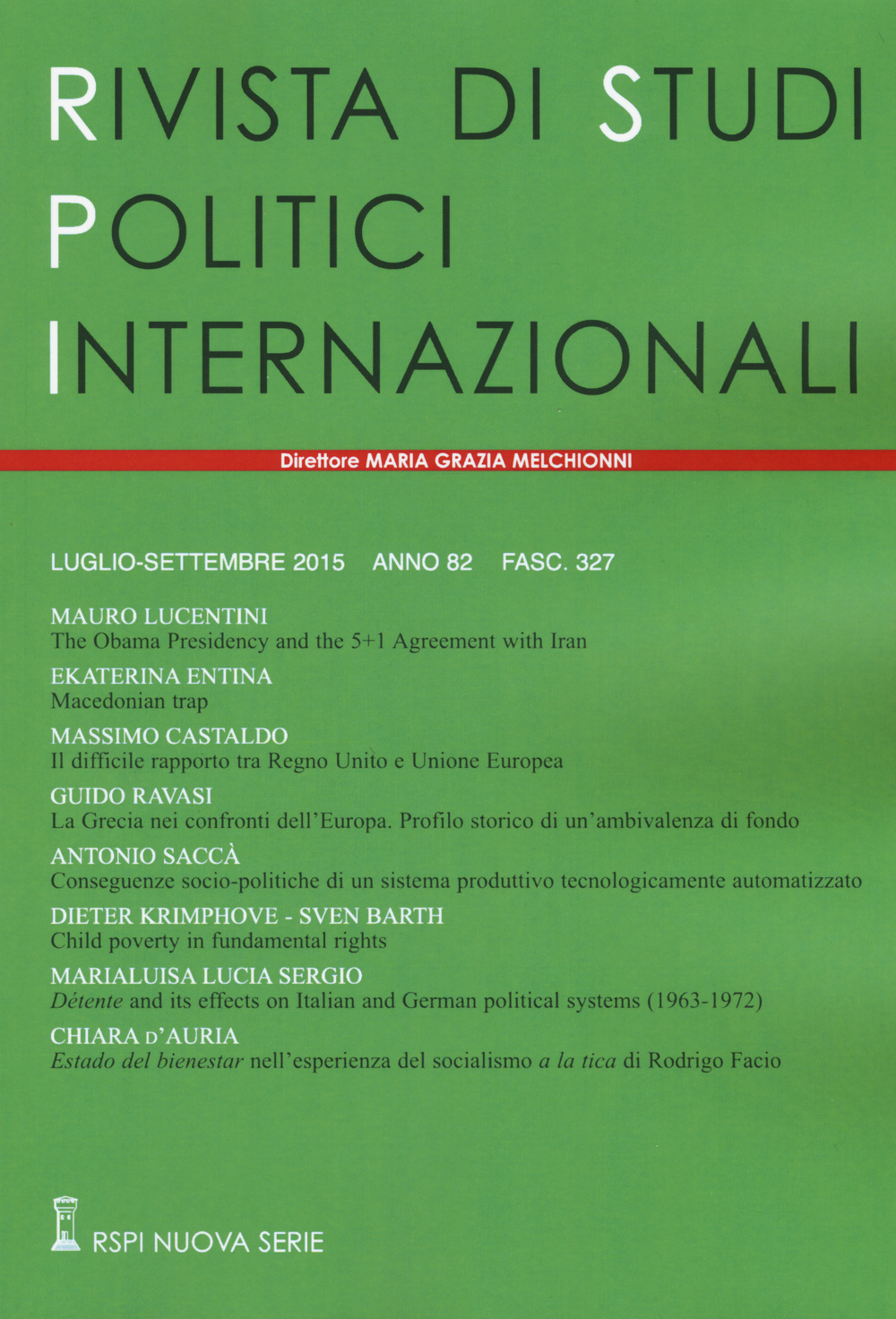 Rivista di studi politici internazionali (2015). Vol. 3