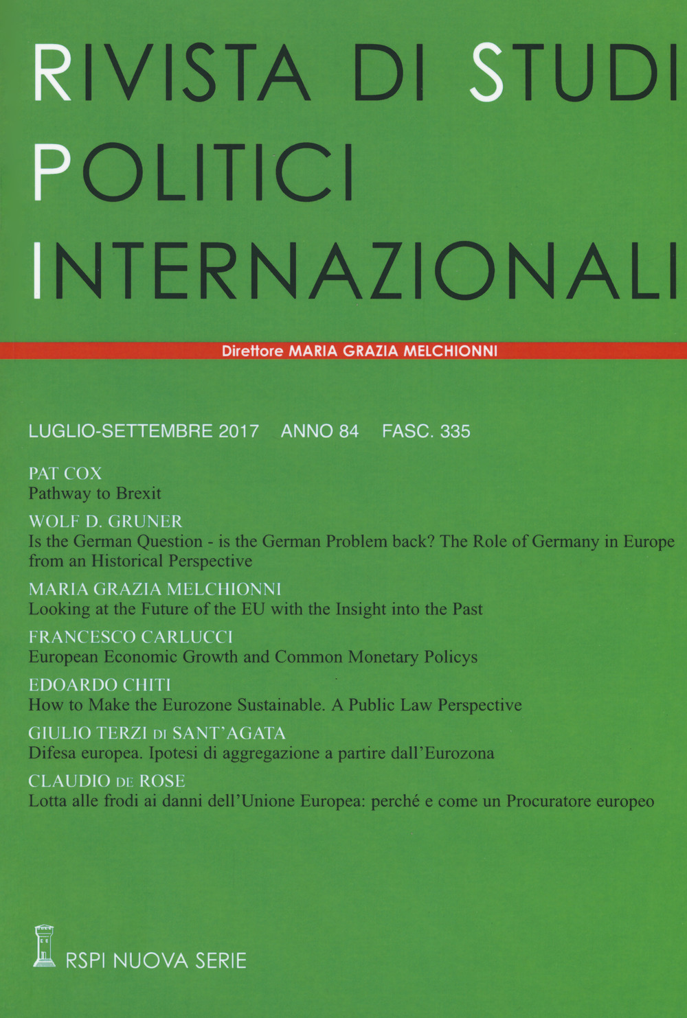 Rivista di studi politici internazionali (2017). Vol. 3