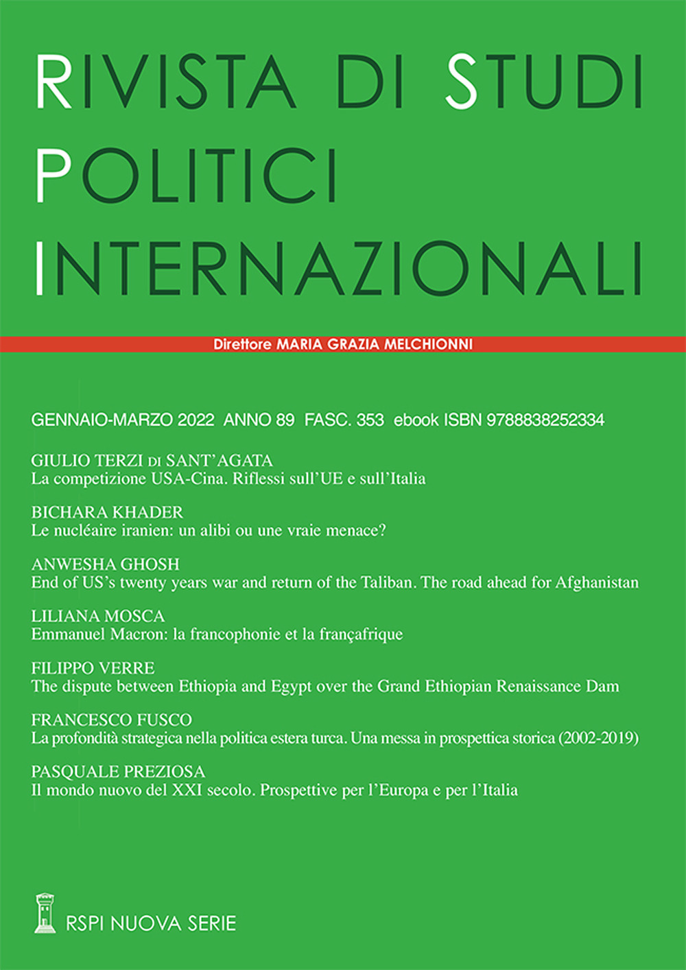 Rivista di studi politici internazionali (2022). Vol. 1