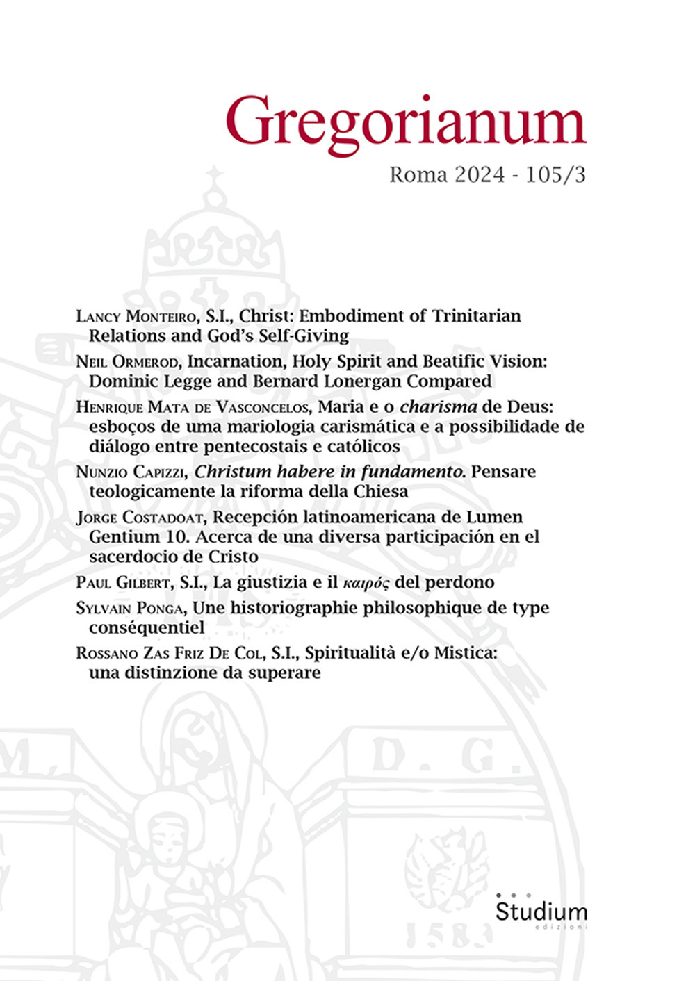 Gregorianum (2024). Vol. 105/3