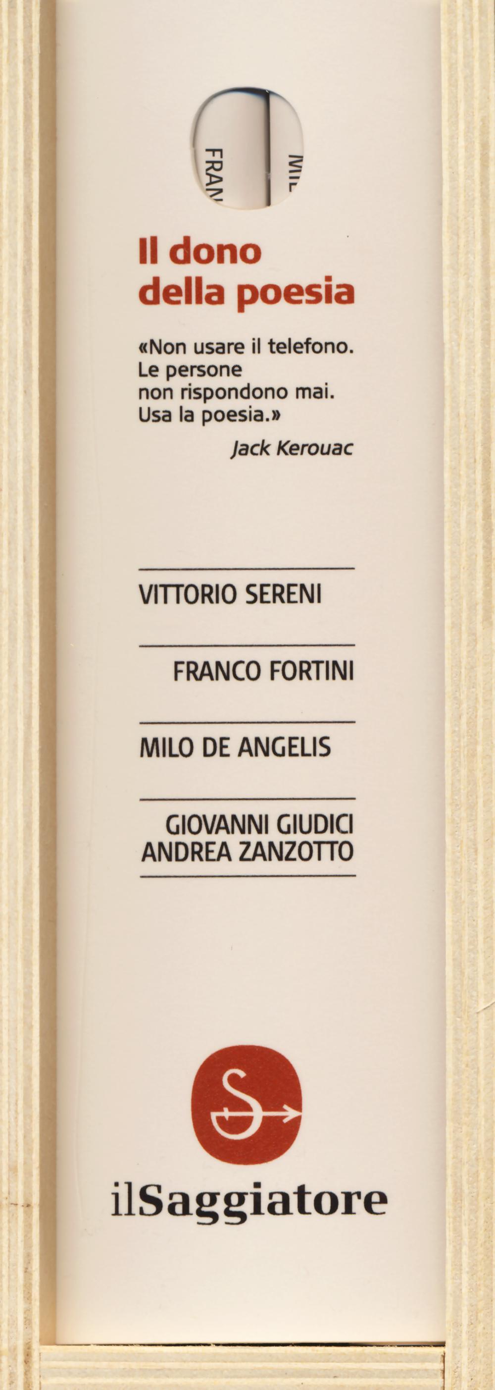 Il dono della poesia: Gli ultimi poeti. Giovanni Giudici e Andrea Zanzotto-Millimetri-Composita solvantur-Gli immediati dintorni. primi e secondi