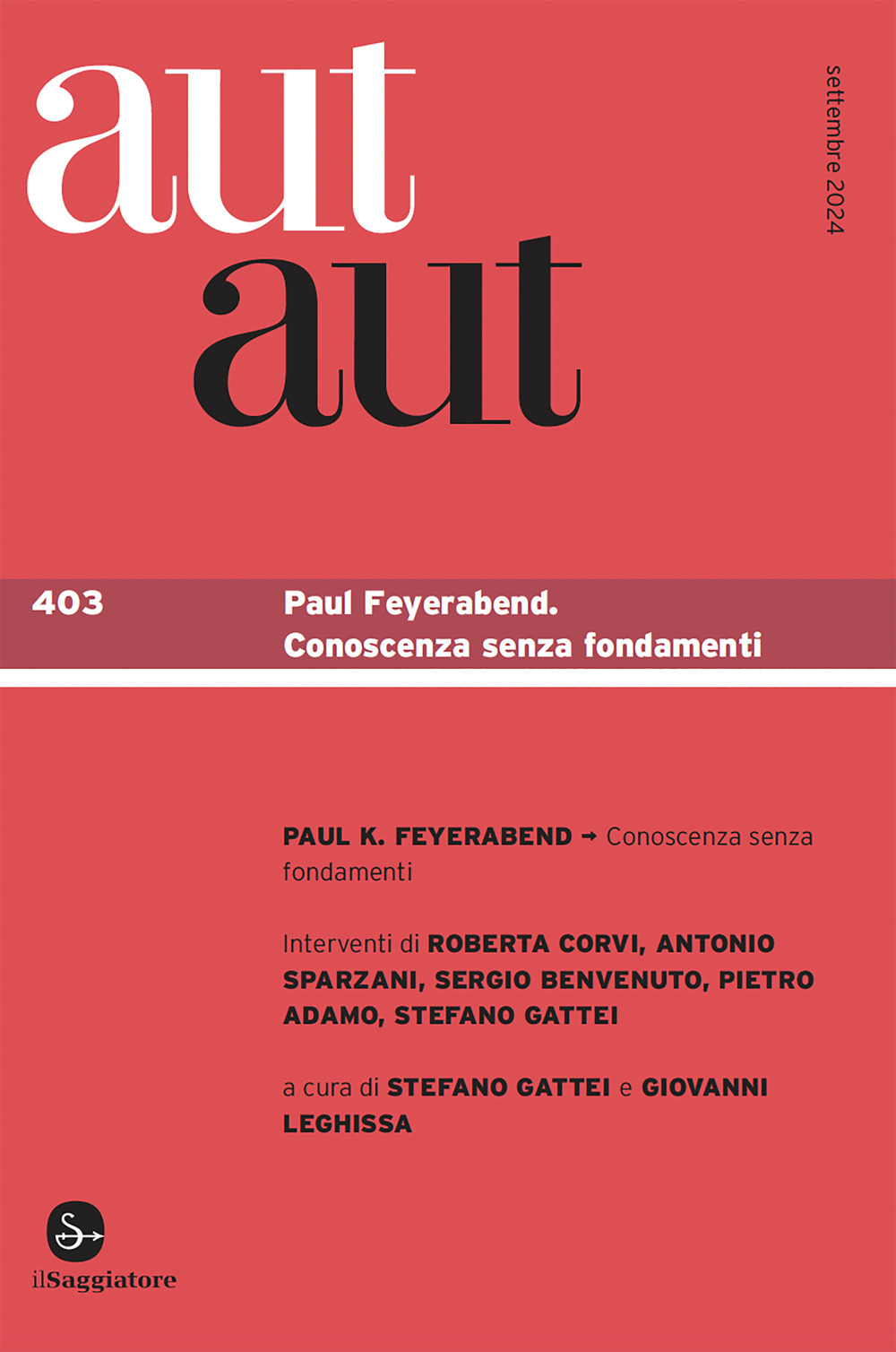 Aut aut. Vol. 403: Paul Feyerabend. Conoscenza senza fondamenti