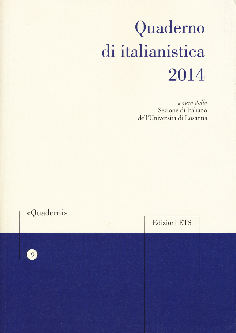 Quaderno di italianistica 2014