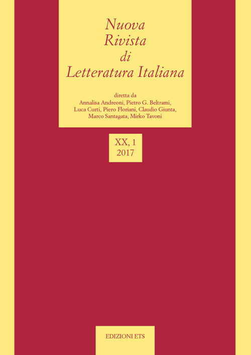 Nuova rivista di letteratura italiana (2017). Vol. 1