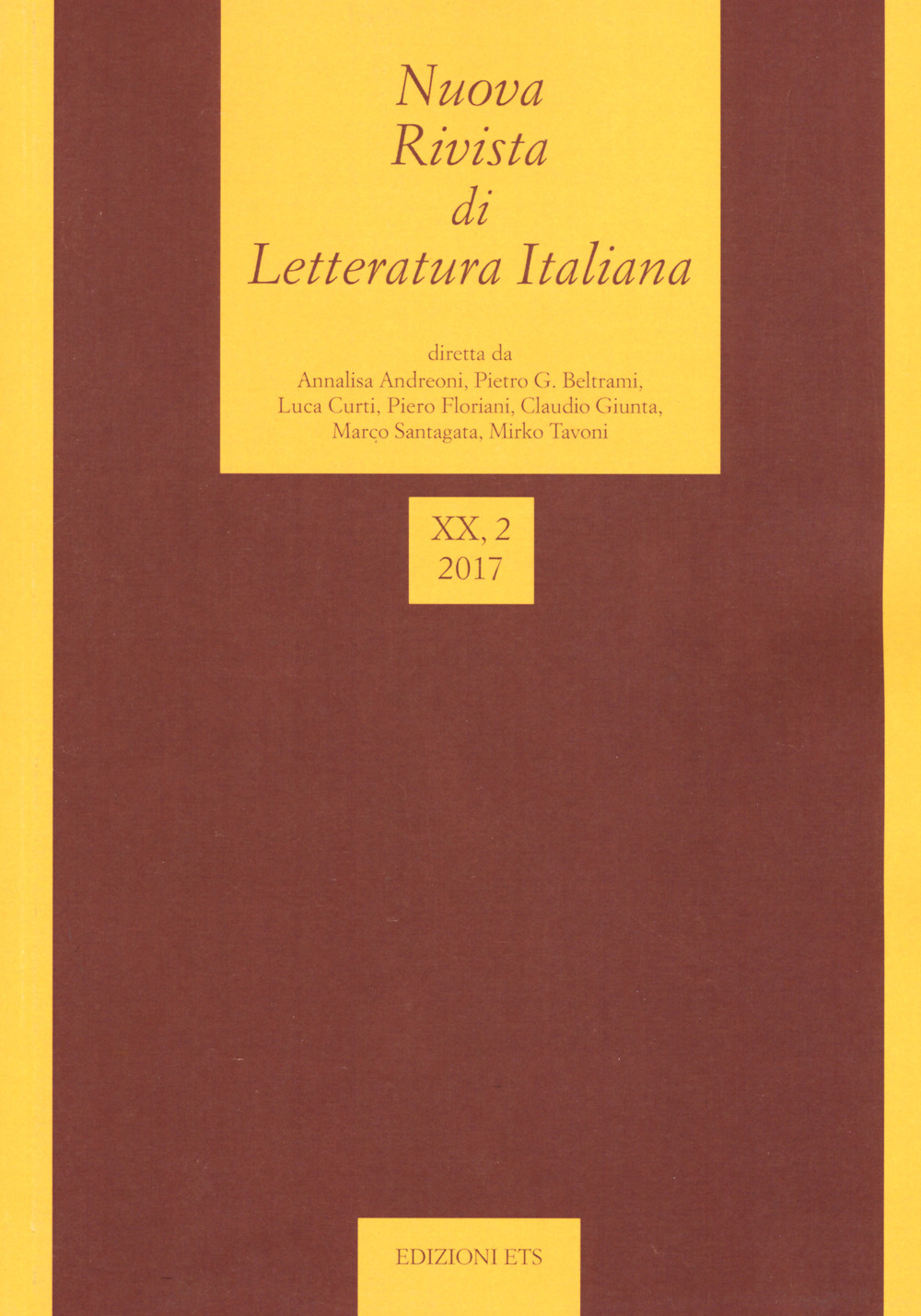 Nuova rivista di letteratura italiana (2017). Vol. 2