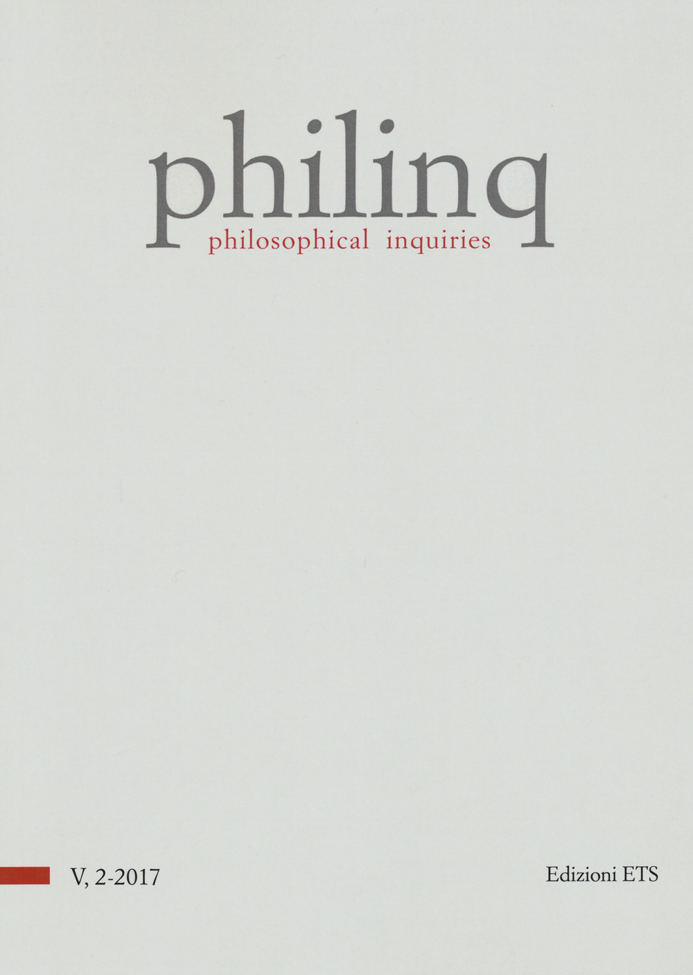 Philinq. Philosophical inquiries (2017). Vol. 2