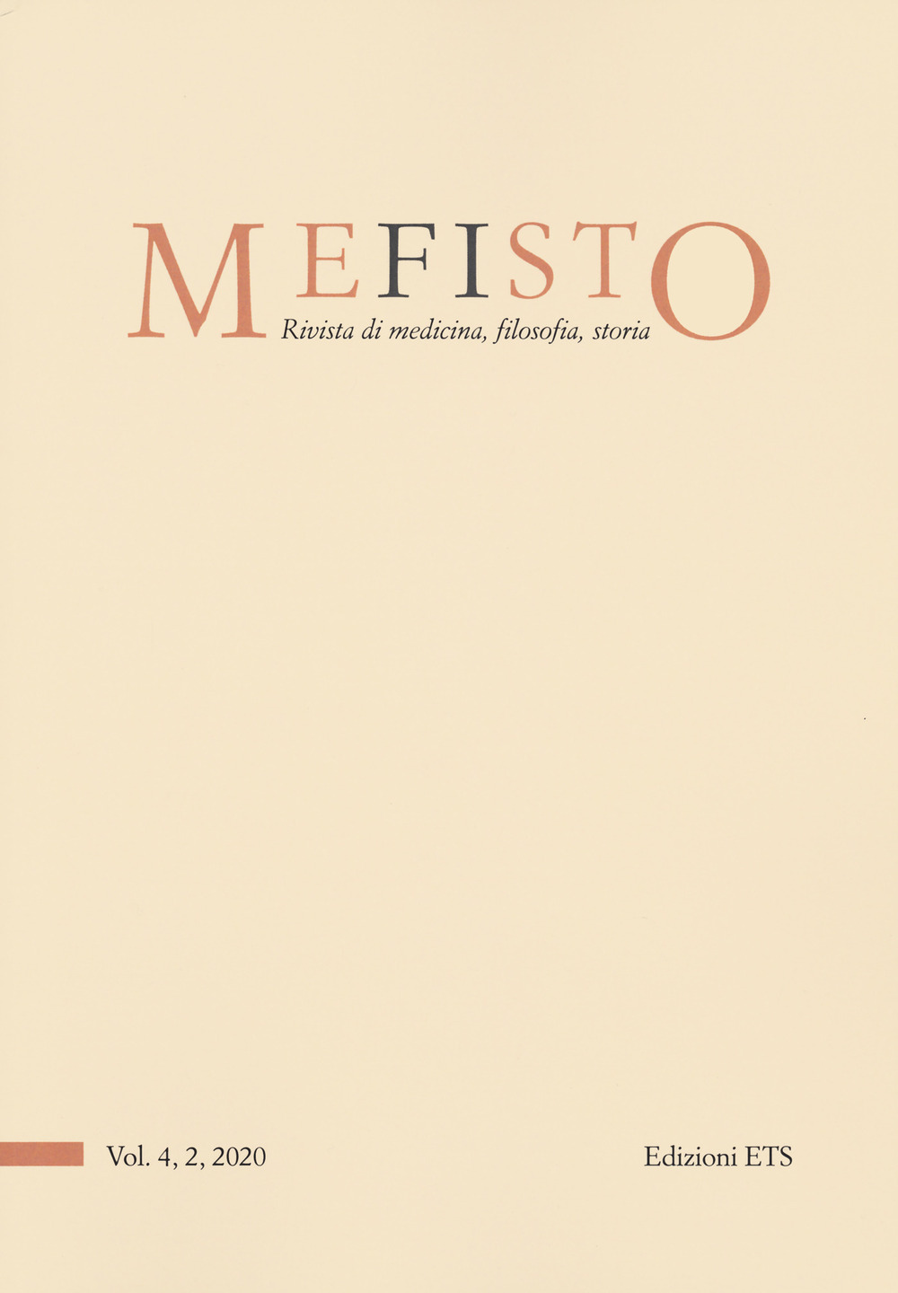 Mefisto. Rivista di medicina, filosofia, storia (2020). Vol. 4-2