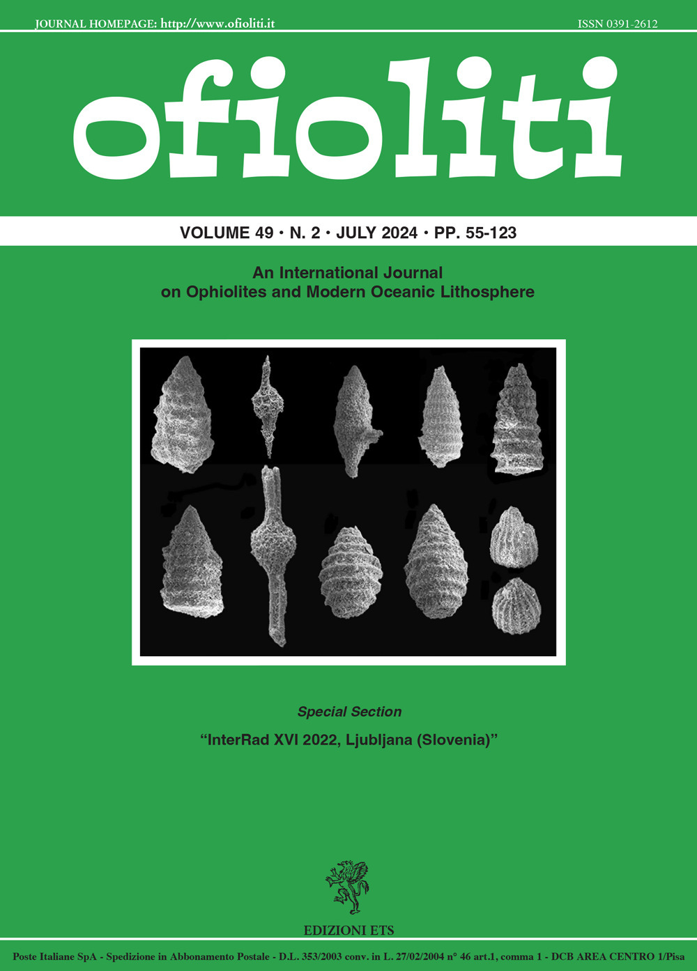 Ofioliti. An international journal on ophiolites and modern oceanic lithosphere (2024). Vol. 49/2