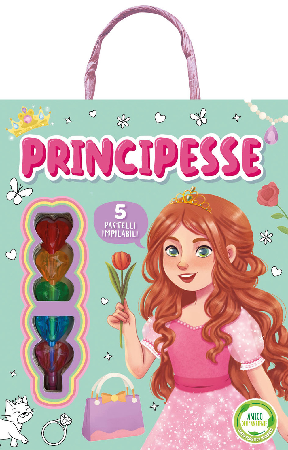 Principesse. Libro da colorare. Ediz. illustrata. Con 5 pastelli