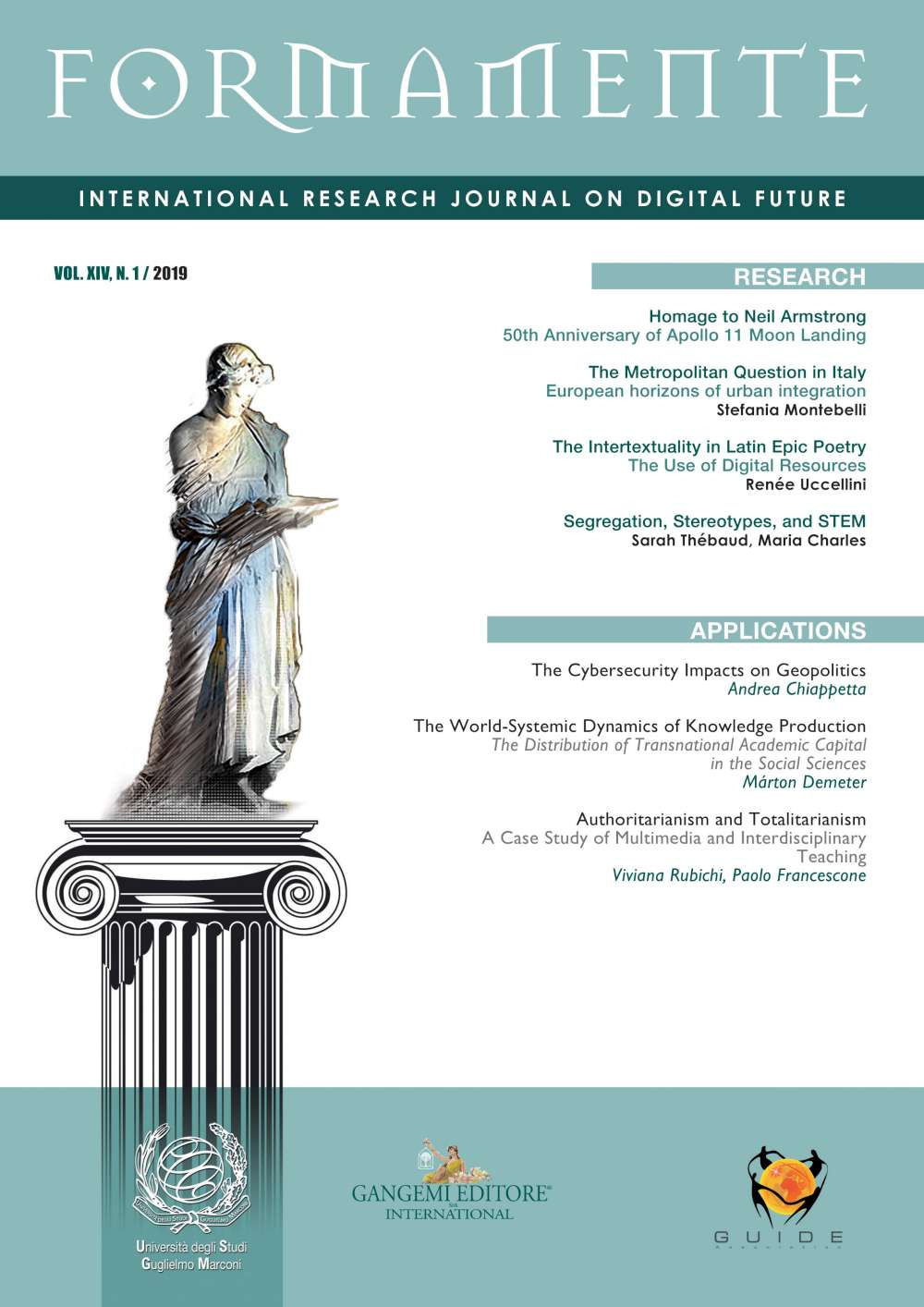 Formamente. Rivista internazionale sul futuro digitale. Ediz. inglese (2019). Vol. 1