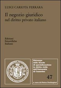 Il negozio giuridico nel diritto privato italiano