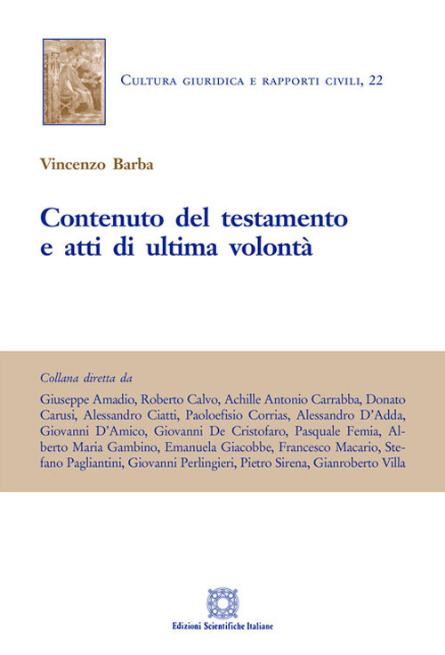 Contenuto del testamento e atti di ultima volontà