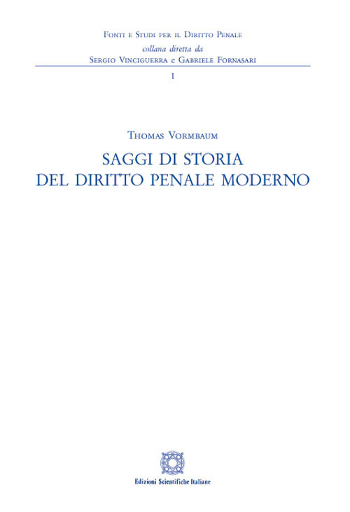 Saggi di storia del diritto penale moderno