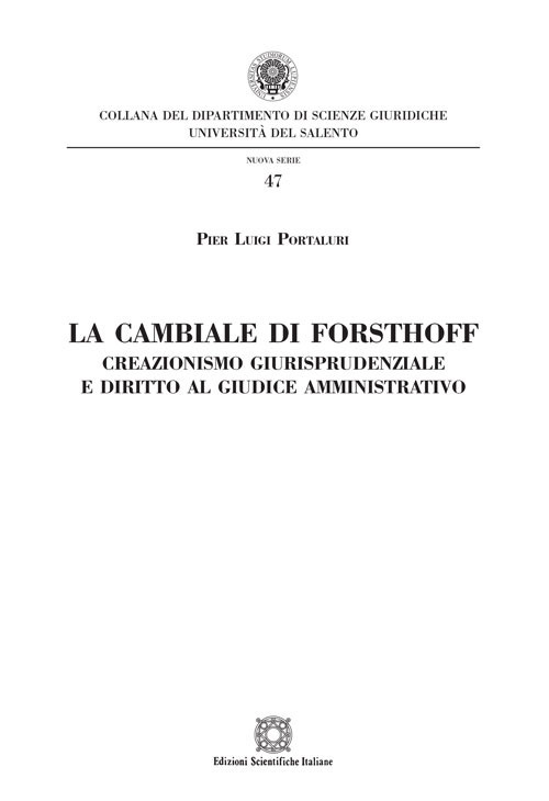 La cambiale di Forsthoff