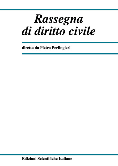 Rassegna di diritto civile (2022). Vol. 1