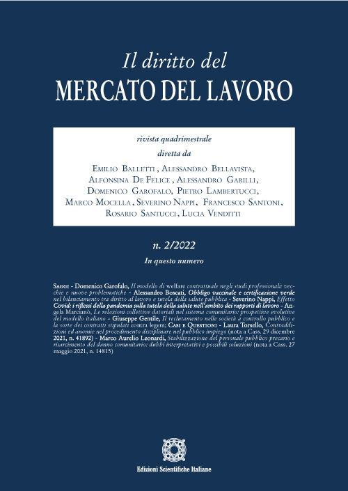 Il diritto del mercato e del lavoro (2022). Vol. 2